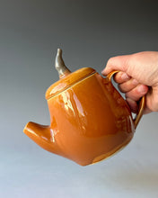 Load image into Gallery viewer, Pumpkin Spice Tea Pot &amp; Sugar set by Ann Ripley
