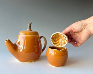 Pumpkin Spice Tea Pot & Sugar set by Ann Ripley