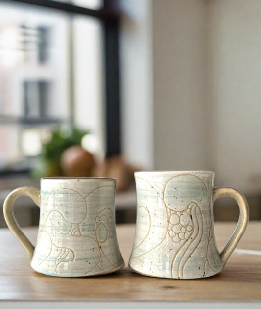 Doodles in Blue Mug Collection