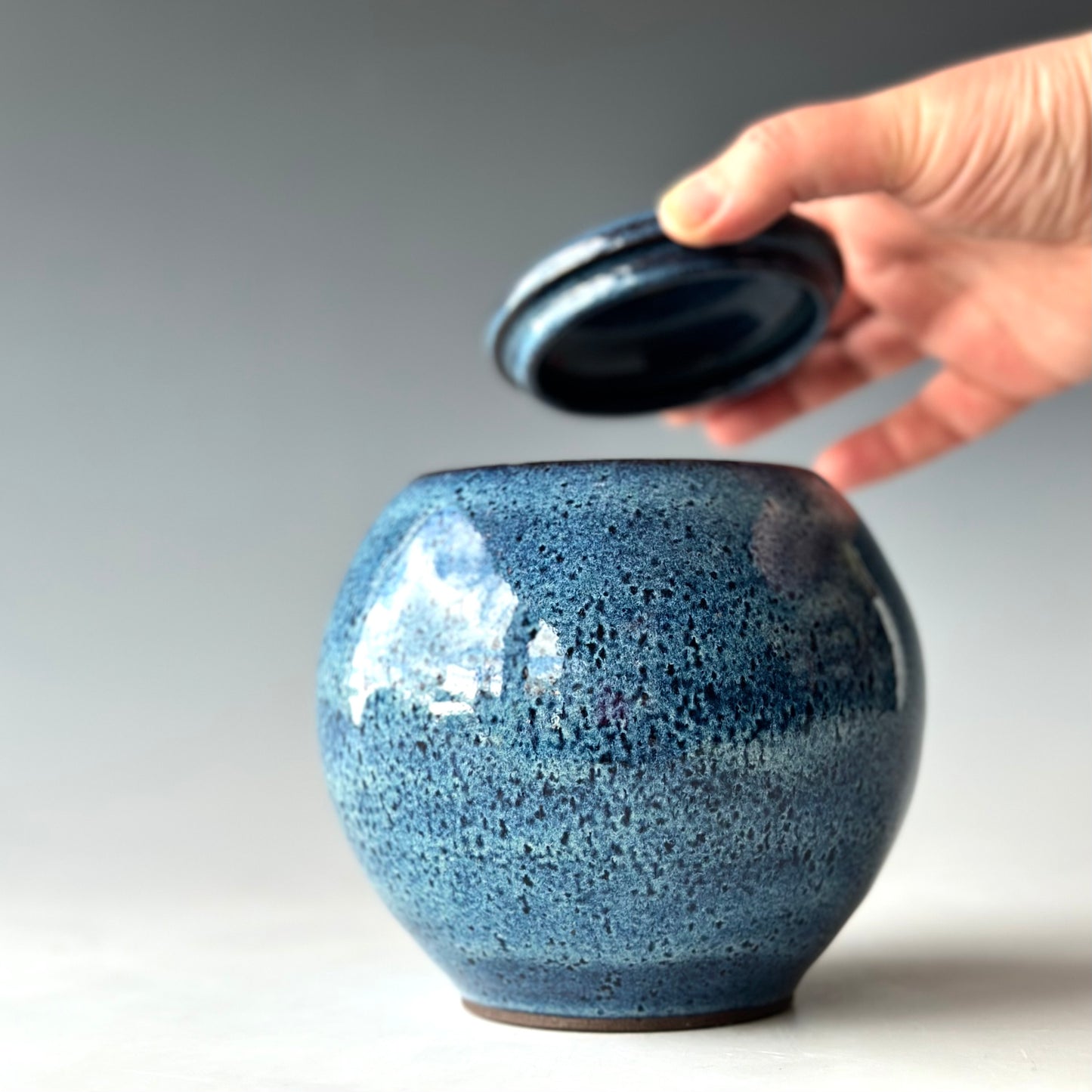 Lidded Jar in Blue